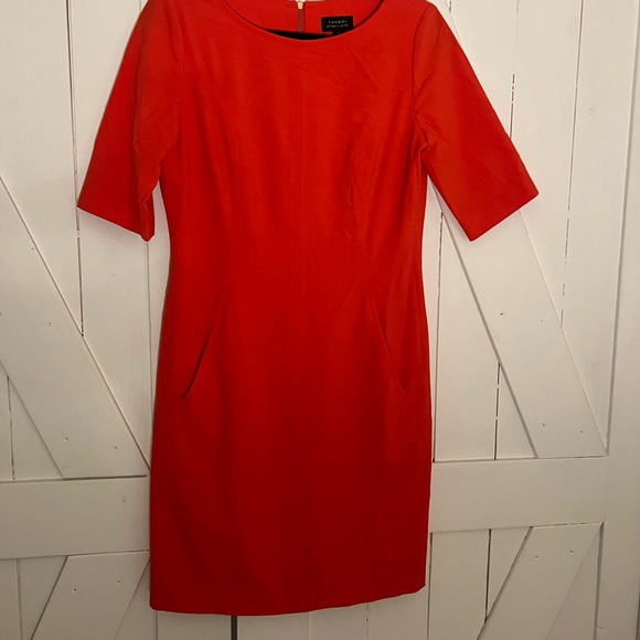 Gorgeous orange Tahari dress; excellent condition. Worn one time - Picture 4 of 5